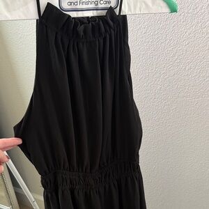 H & M Black Sleeveless Elastic Waist Maxi Dress